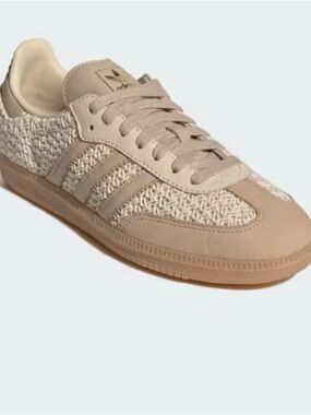 adidas Samba Knit Sneaker in Beige and Cream